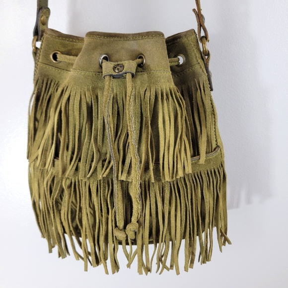 Patricia Nash Bags Patricia Nash Bronte Olive Green Suede Fringe